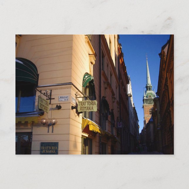 Postal Colección de Estocolmo de Gamla Stan (Anverso)