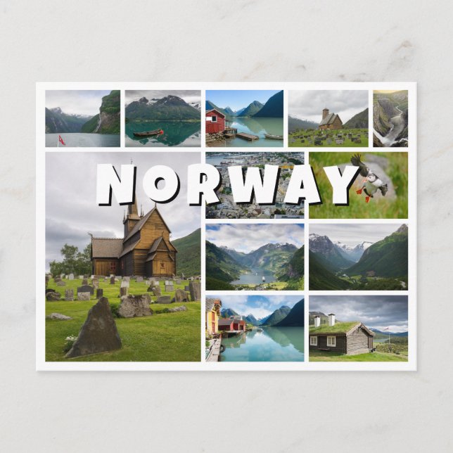 Postal Colección de fotos de Noruega (Anverso)