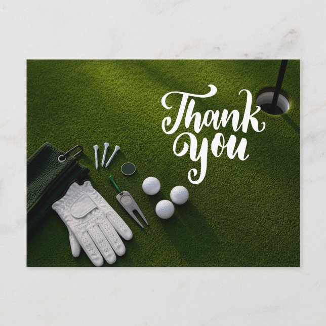 Postal Colección de Golf Putting Green desde arriba (Anverso)