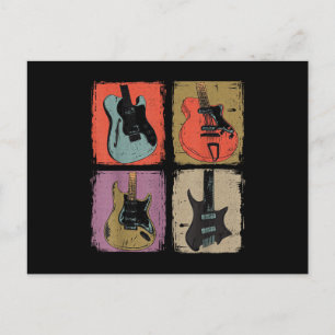 Postal Colección de guitarra eléctrica Banda Guitarrista 