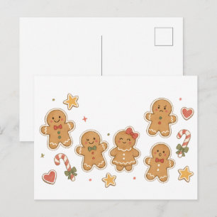 Postal Colección de Hombre de Jengibre con Cañas de Caram