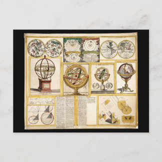 Postal Colección de instrumentos astronómicos (1769)