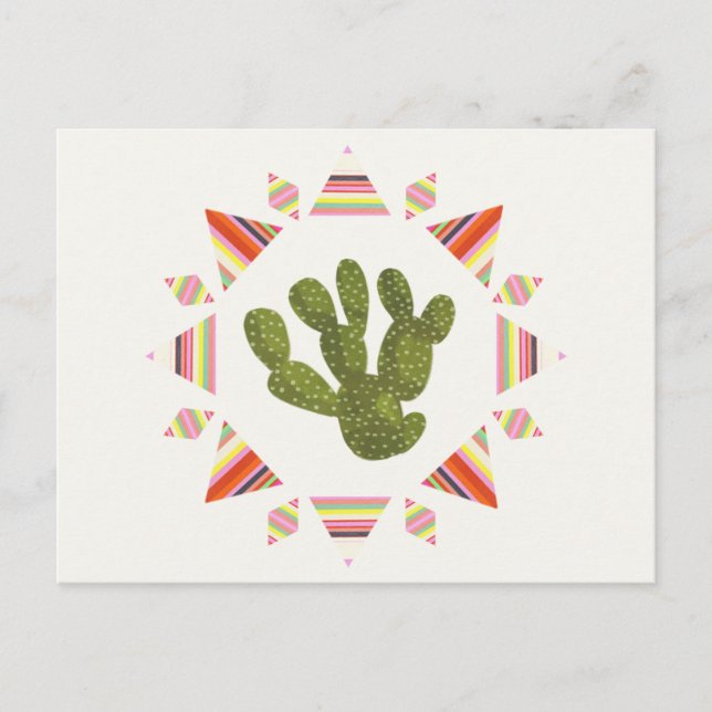 Postal Colección de Llamarama | Cactus Circle (Anverso)