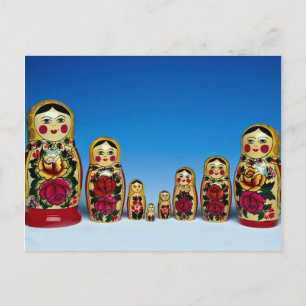 Postal Colección de muñecas rusas