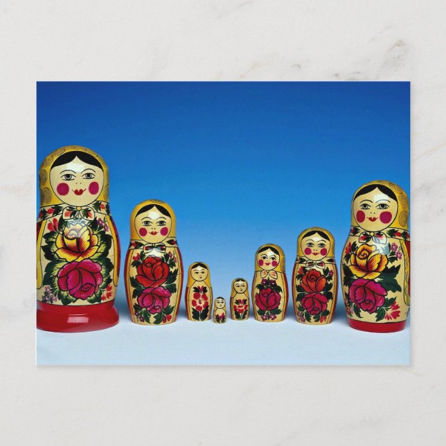 Postal Colección de muñecas rusas (Anverso)