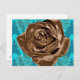 Postal Colección de patrones "Rosa de chocolate" (Anverso / Reverso)