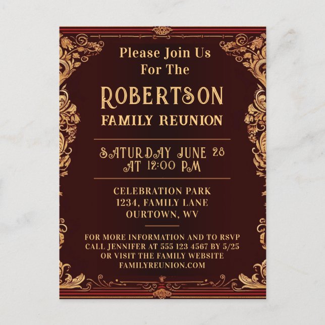 Postal Colección de uniones familiares (Anverso)