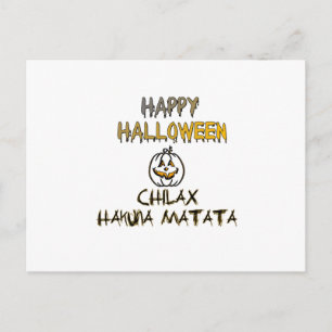 Postal Colección Feliz Halloween Relájate y Disfruta