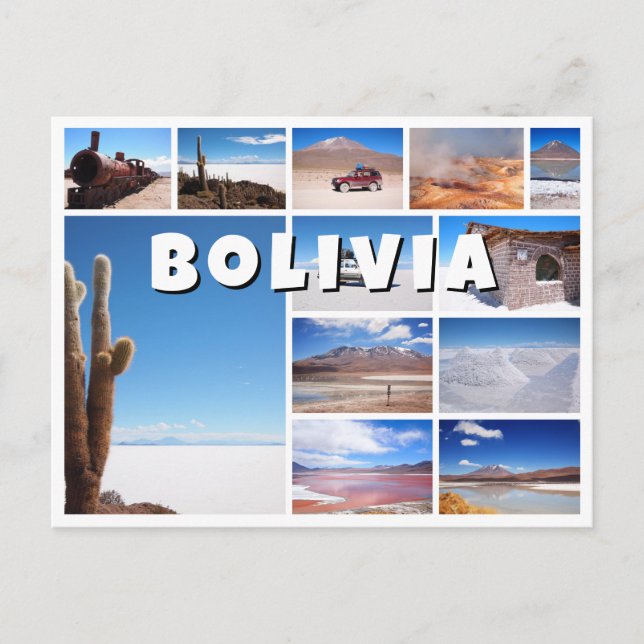 Postal Colección fotográfica de recuerdo de Bolivia (Anverso)
