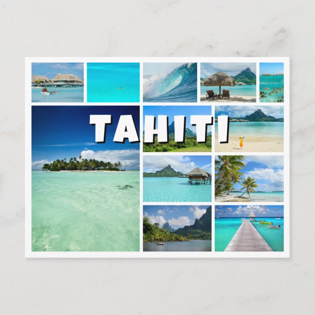 Postal Colección fotográfica de recuerdo de Tahití (Anverso)