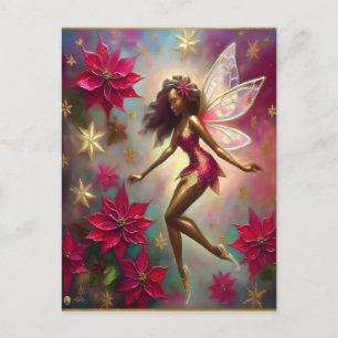 Postal Colección Hada de Navidad - Cabello Castaño Natura