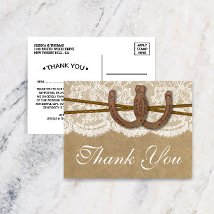 Postal Colección Kraft, Lace & Horseshoe