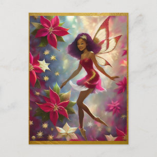 Postal Colección Navidad Hada Tinte Ciruela Cabello Natur