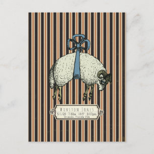 Postal Colección Pretty Bow Sheep™ -