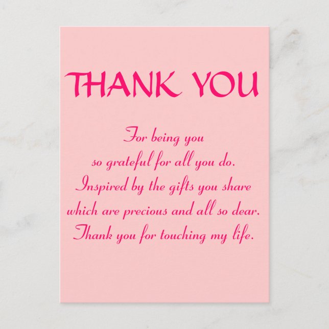 POSTAL COLECCIÓN PRINCESA ROSA (Anverso)