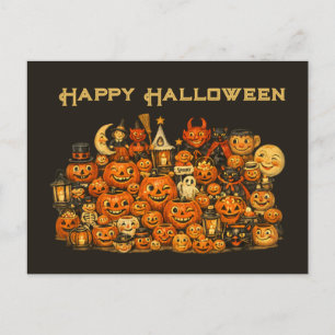 Postal Colección Vintage Retro de Recuerdos de Halloween