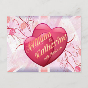 Postal Colectivos William & Kate Royal Boda Souvenir