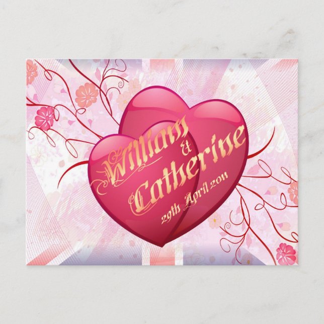 Postal Colectivos William & Kate Royal Boda Souvenir (Anverso)