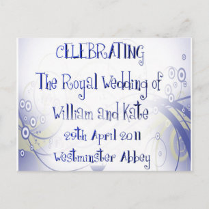 Postal Colectivos William & Kate Royal Boda Souvenir