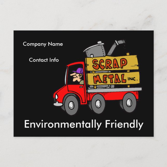 Postal Colector Metalizado de desecho (Anverso)