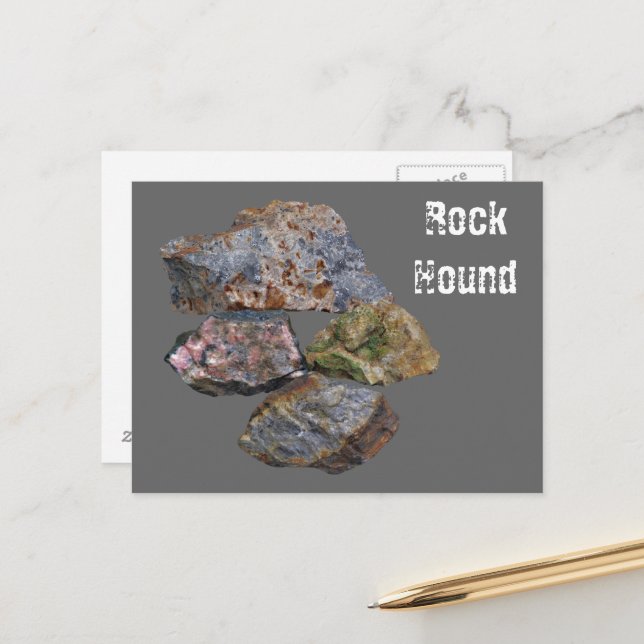 Postal Colectores de minerales Rock Hound Gratis (Anverso/Reverso In Situ)