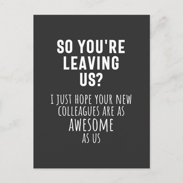 Postal colega despedida, jubilación, colega, adiós, (Anverso)