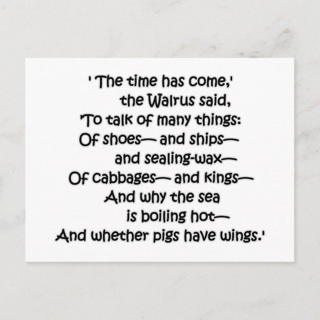 Postal Coles de la morsa (Anverso)