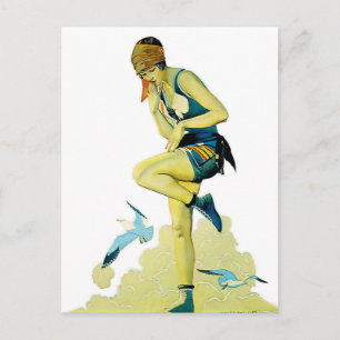 Postal Coles Phillips "Chica de la Fadeaway" "Un rápido b