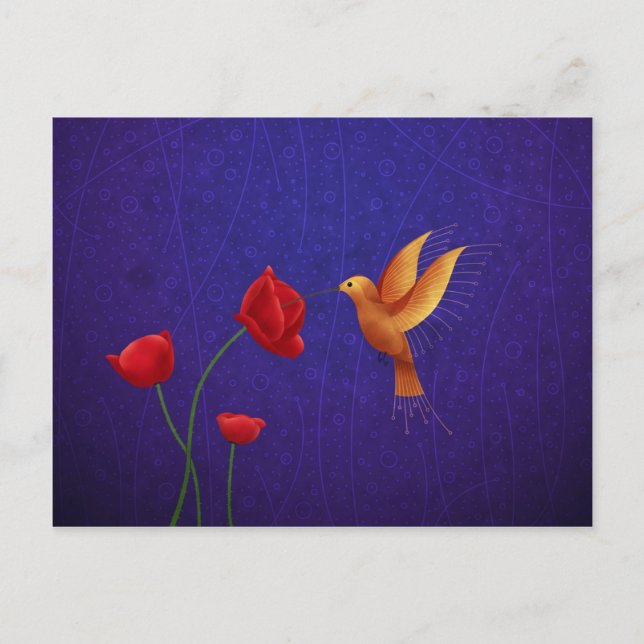 Postal Colibrí (Anverso)