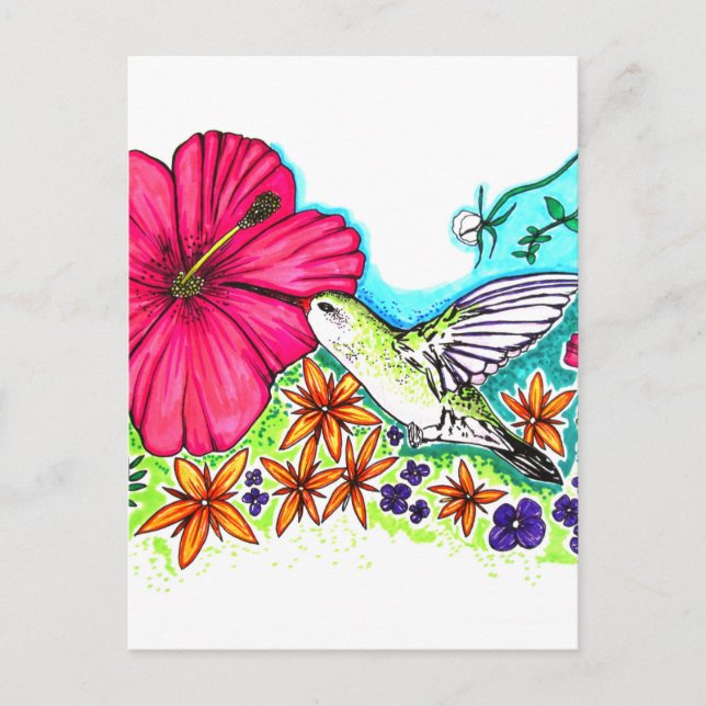 Postal Colibrí (Anverso)