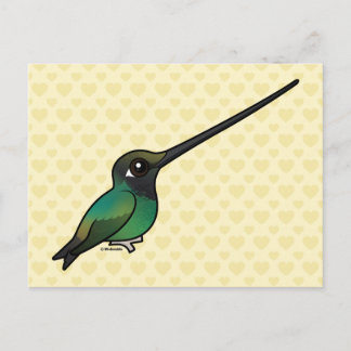 Postal Colibrí con mojigato