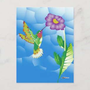 Postal Colibrí: Estilizado
