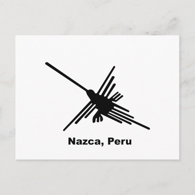 Postal Colibrí Nazca, Perú (Anverso)