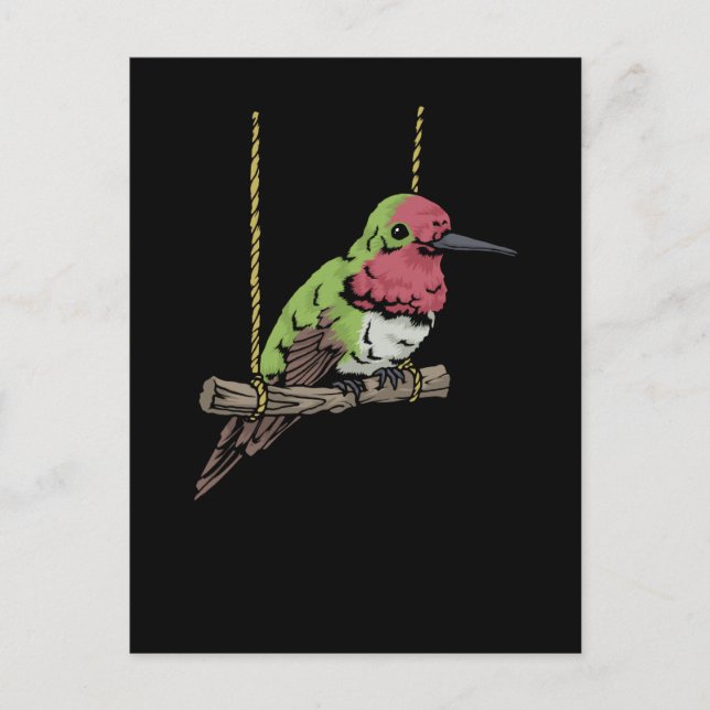Postal Colibrí Swing Bird Watft Gift Hummingbird (Anverso)