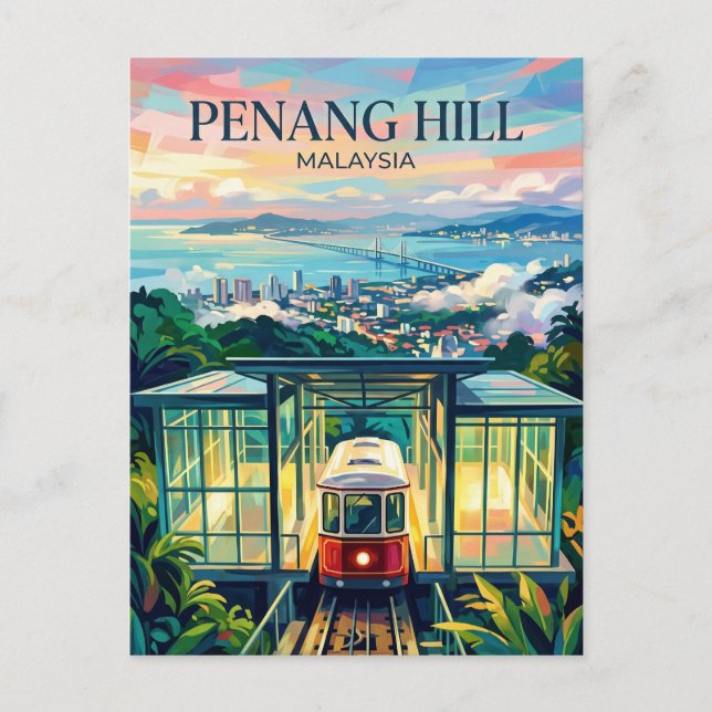 Postal Colina de Penang Malasia (Anverso)