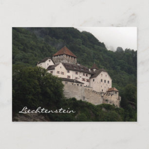 Postal colina del castillo de vaduz