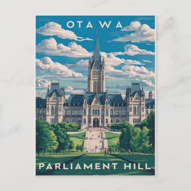 Postal Colina del parlamento de Ottawa (Anverso)