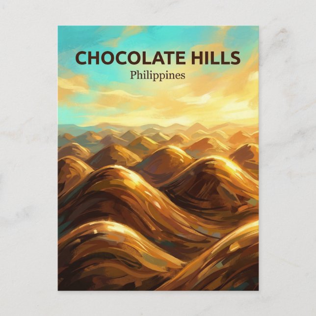 Postal Colinas de Chocolate Filipinas (Anverso)