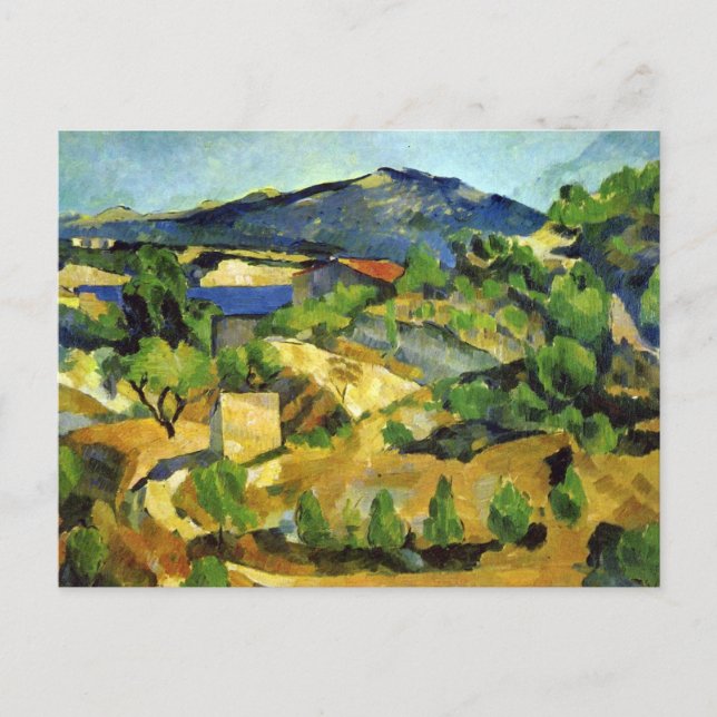 Postal Colinas de la Provenza francesa - Paul Cezanne (Anverso)