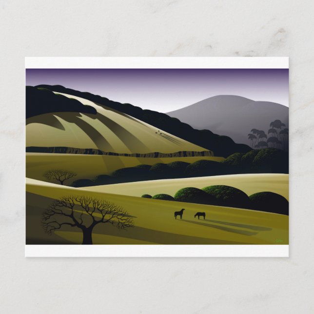 Postal Colinas de Napa (Anverso)