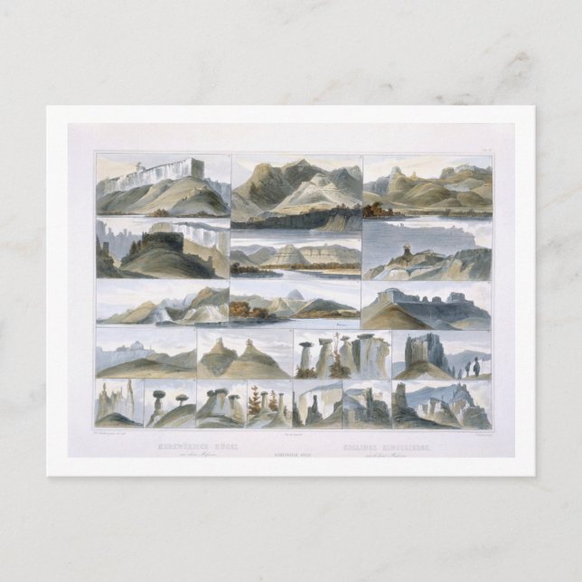 Postal Colinas destacables en el Alto Misuri, plato 35 f (Anverso)