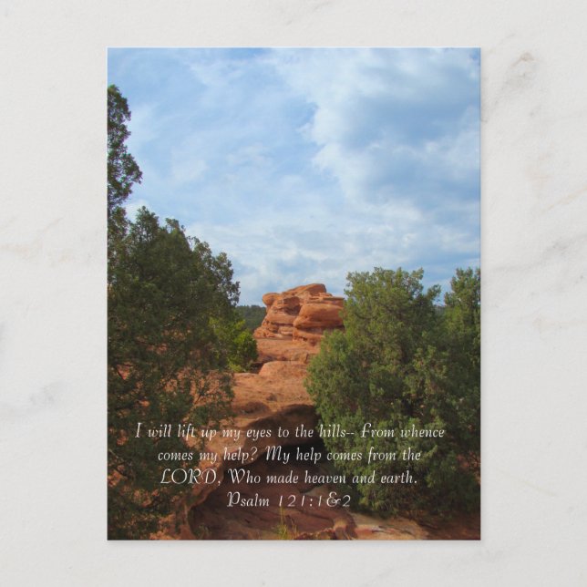 Postal Colinas en verano (Anverso)