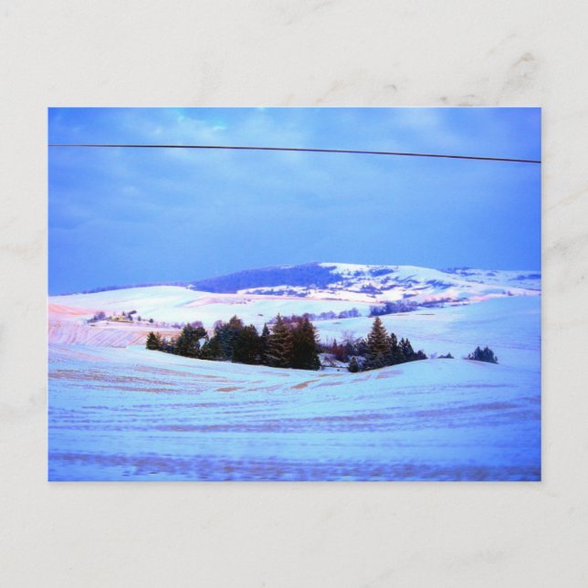Postal Colinas nevadas (Anverso)