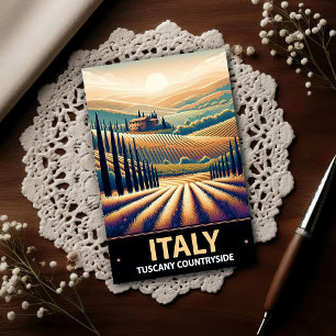 Postal Colinas onduladas de Toscana – Viajes antiguos 