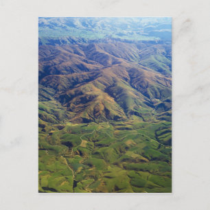 Postal Colinas rocosas en la región de Southland, Nueva Z