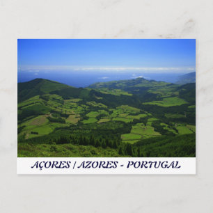 Postal Colinas verdes - islas Azores