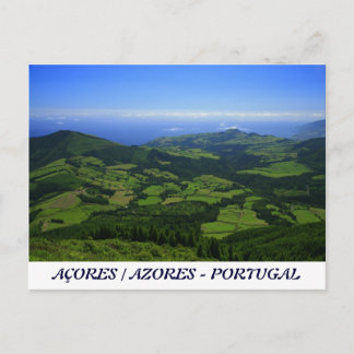 Postal Colinas verdes - islas Azores