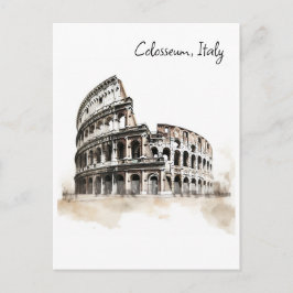 Postal Coliseo, boceto italiano