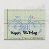 Coliseo de bicicleta de época feliz cumpleaños