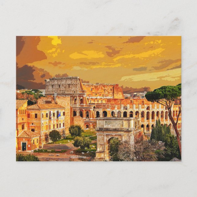 Postal Coliseo de Colosseo Italia Roma #6 (Anverso)